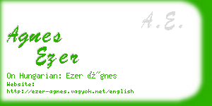 agnes ezer business card